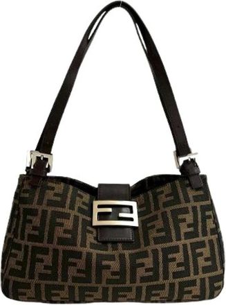 Fendi Pre-owned Shoulder Bags, female, Brown, Size: ONE SIZE Pre-owned Vintage Shoulder Bag