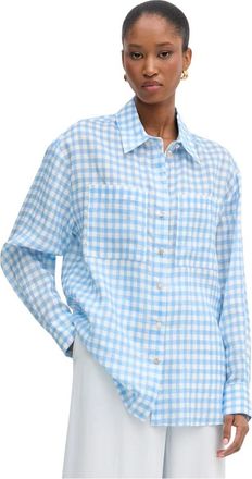 Liu Jo Vichy Shirt - Dames - Overhemden - Blauw - S - Overhemden