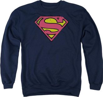 Gildan Superman Distressed Shield Adult Crewneck Sweatshirt