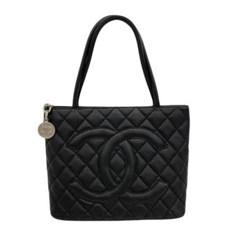 Chanel Pre-owned Tote Bags, female, Black, Size: ONE SIZE Pre-owned Vintage Tote Bag