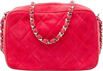 Chanel Pre-owned Quilted Chain Shoulder Bag - Dames - Vintage Schoudertas - Rood - ONE Size - Vintage