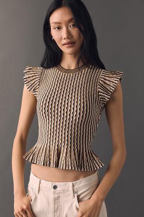 Rails Bryn Ribbed Peplum Tank Top