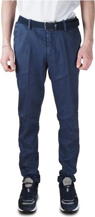 Mason's Blauwe Linnen Heren Zomerbroek - Heren - Chinos - Blauw - M - Linnen - Broeken