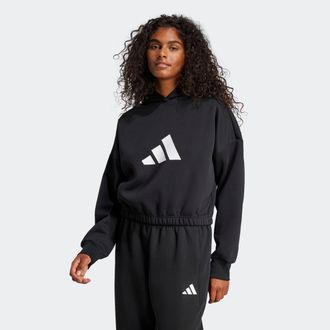 adidas Kapuzensweatshirt ADIDAS SPORTSWEAR W FI 3B OH HD, Damen, Gr. XXL, schwarz, Obermaterial: 67% Polyester, 33% Baumwolle, angesetztes B&uuml;ndchen, Sweatshi