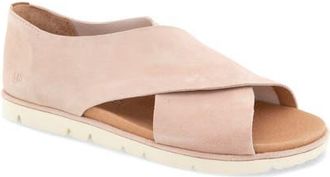 Gentle Souls Leslie Flat Sandal in Light Pink Suede at Nordstrom, Size 7.5