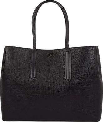 Smythson Borsa tote Day con zip - Nero