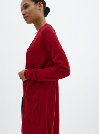 Contemporaine Womens Ultra-fine knit long open Cardigan Sweater