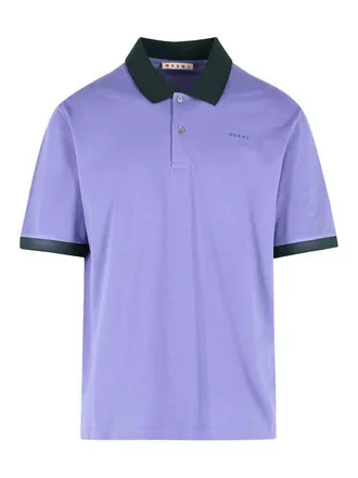 Marni Purple cotton polo shirt