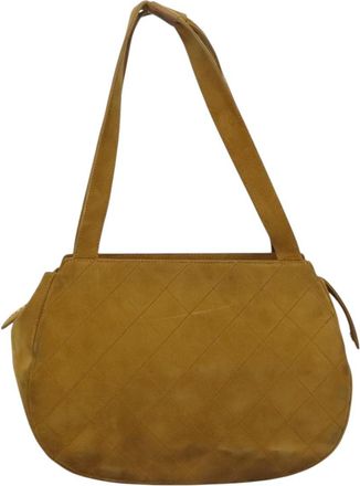 Chanel Yellow Suede Handbag (Pre-Owned)