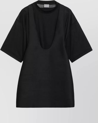 Balenciaga silk mini hybrid t-shirt dress