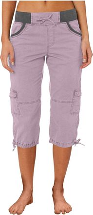 Generic Capri Cargo Trousers Women - Womens High Waisted Cargo Trousers Ladies Cargo Capris Casual Cropped Hiking Trousers 3/4 Length Loose Fit Combat Pants L