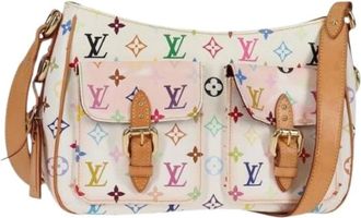 Louis Vuitton Pre-owned Shoulder Bags, female, White, Size: ONE SIZE Pre-owned Vintage Canvas Shoulder Bag