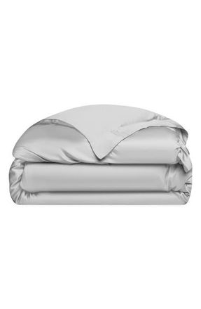Cozy Earth Wrinkle Resistant Duvet Cover in Light Grey at Nordstrom, Size Queen