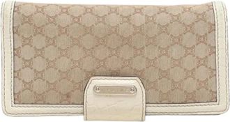 Celine Pre-owned Macadam Canvas Wallet - Dames - Vintage Accessoires - Bruin - ONE Size - Leer - Vintage