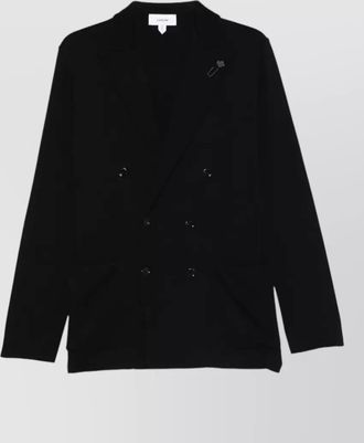 Lardini mens knit jacket notch lapel design
