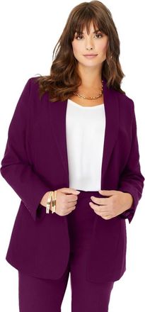 Roaman's Plus Size Bendover Blazer in Dark Berry at Nordstrom, Size 28
