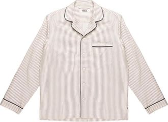 Tekla Long Sleeve Shirt - Heren - Casual Overhemden - Wit - L - Katoen - Overhemden