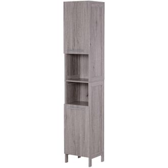 Kleankin Kleankin - Mobile Bagno Salvaspazio in mdf con Armadietti a 2 Ante e Ripiani