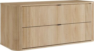 Vente-Unique Mueble de ba&ntilde;o suspendido - Color natural claro - 120 cm - FILOR