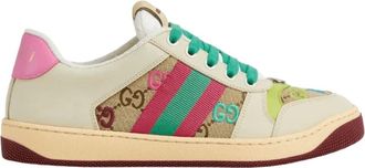 Gucci Schoenen, Dames, Veelkleurig, 37 EU, Leer, Borduurwerk Sneakers in Multikleur Leer