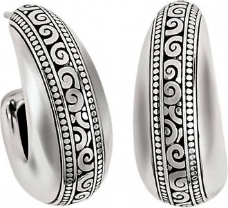 Brighton Womens Mingle Adore Hoop Earrings In Silver