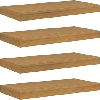 vidaXL Estante De Pared 4 Pcs Beige 50 X 23,5 X 4 Cm Vidaxl