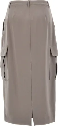 Theory Relaxed Cargo Skirt - taupe