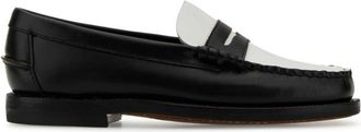 Sebago BlackWhite Leather Loafers