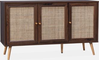 Sweeek Aparador 3 Puertas De Ca&ntilde;a, 120cm