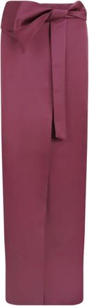 Genny Rokken, Dames, Roze, XS, Polyester, Bow-Detail Lange Rok
