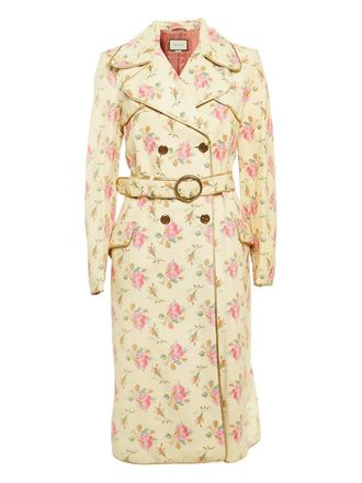 Gucci Cappotto a fiori - Giallo