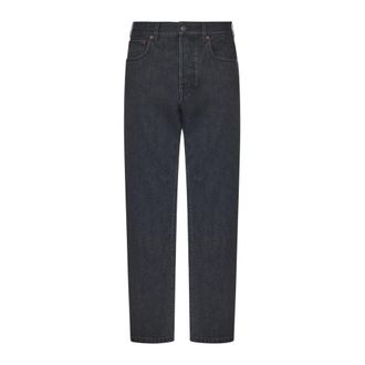 Valentino Garavani Straight Jeans, male, Black, Size: W34 Straight Jeans
