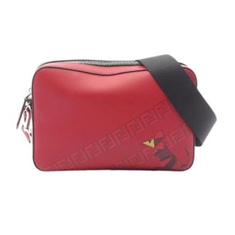 Fendi Pre-owned Cross Body Bags, male, Red, Size: ONE SIZE Pre-owned Diagonal Leather Shoulder Bag Limited