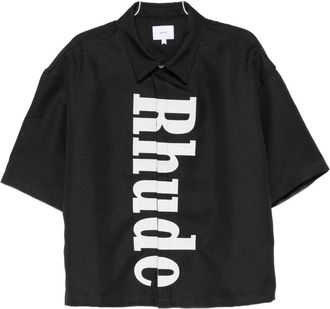 Rhude Cropped Black Shirt