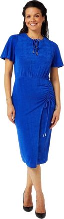 Biba Midi-jurk met uitsparing voor dames (Blauw)