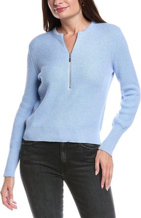 Forté Cashmere Zip Henley Sweater