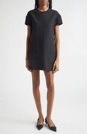 Courr&egrave;ges Heritage Crepe Minidress in Black at Nordstrom, Size 10 Us