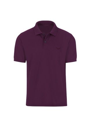 Trigema Poloshirt TRIGEMA TRIGEMA Poloshirt DELUXE Piqu&eacute;, Herren, Gr. XXL, lila (aubergine), 100% Baumwolle, Basic, Shirts Poloshirt