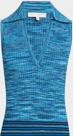 Ramy Brook Birdie Rib-Knit Sleeveless Top