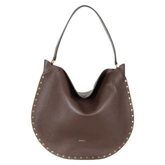 Isabel Marant Oskan Hobo Soft Tas - Dames - Tassen - Bruin - Maat: ONE Size Leer