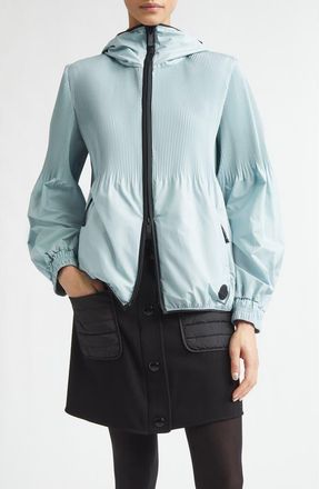 Moncler Anemone Hooded Jacket in Blue at Nordstrom, Size 5