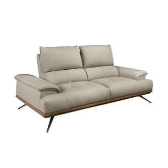 Angel Cerd&aacute; Sof&aacute; 2 plazas piel gris taupe