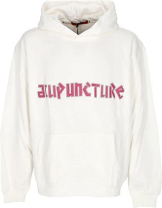 Acupuncture Vliegend Embleem Hoodie Wit - Heren - Hoodies - Wit - M - Katoen - Hoodies & sweatvesten
