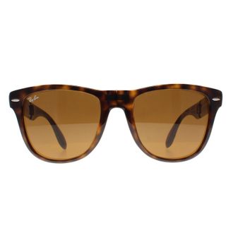 Ray-Ban Rectangle Tortoise Brown Folding Wayfarer 4105 Sunglasses