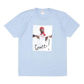 SUPREME FW16 Gucci Mane Light Blue Tee SS18-0227