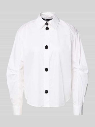 A|X Armani Exchange Regular Fit Bluse aus Baumwolle mit Ballon&auml;rmeln in Weiss, Gr&ouml;&szlig;e XL