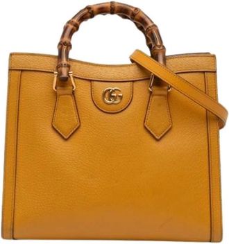 Gucci Pre-owned Diana - Dames - Vintage Handtas - Geel - ONE Size - Leer - Vintage