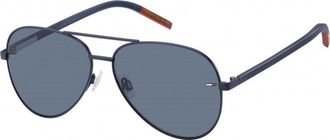 Tommy Hilfiger Womens TJ-0008-S-FLL TJ 0008 60 FLL Sunglasses - Blue - One Size