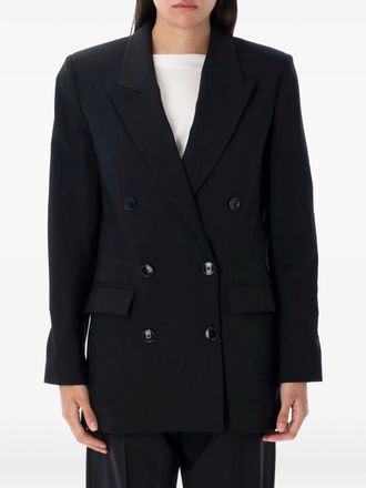 Isabel Marant Black Jevima Double-Breasted Wool Blend Jacket