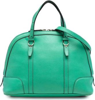 Gucci Pre-owned Handbags, female, Green, Size: ONE SIZE Pre-owned Dome Satchel